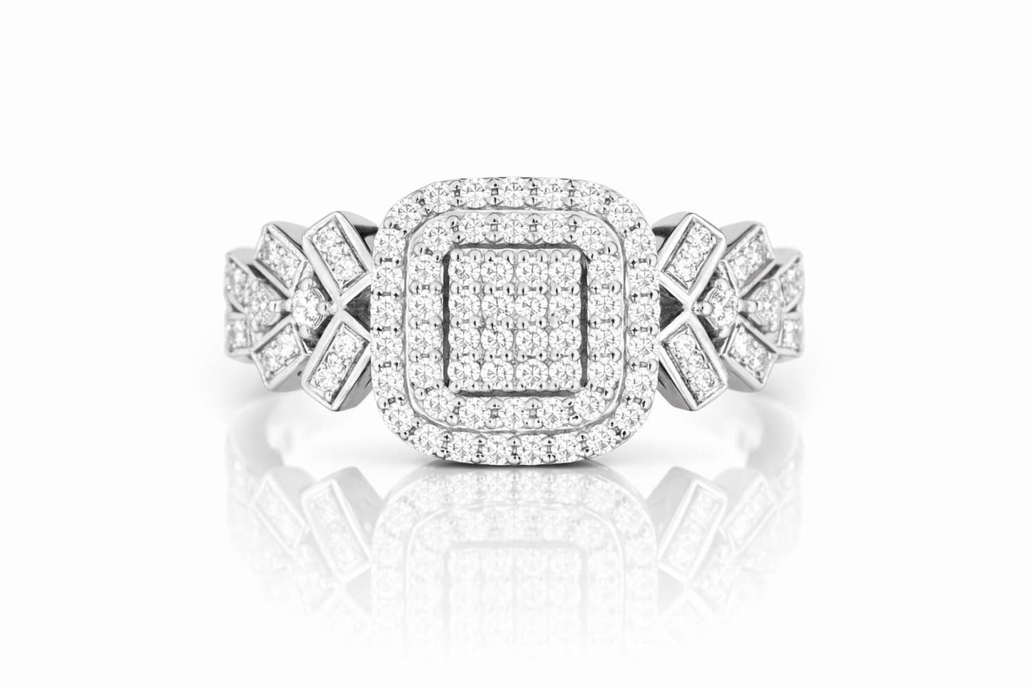 18K Gold Diamond Pavé Ring