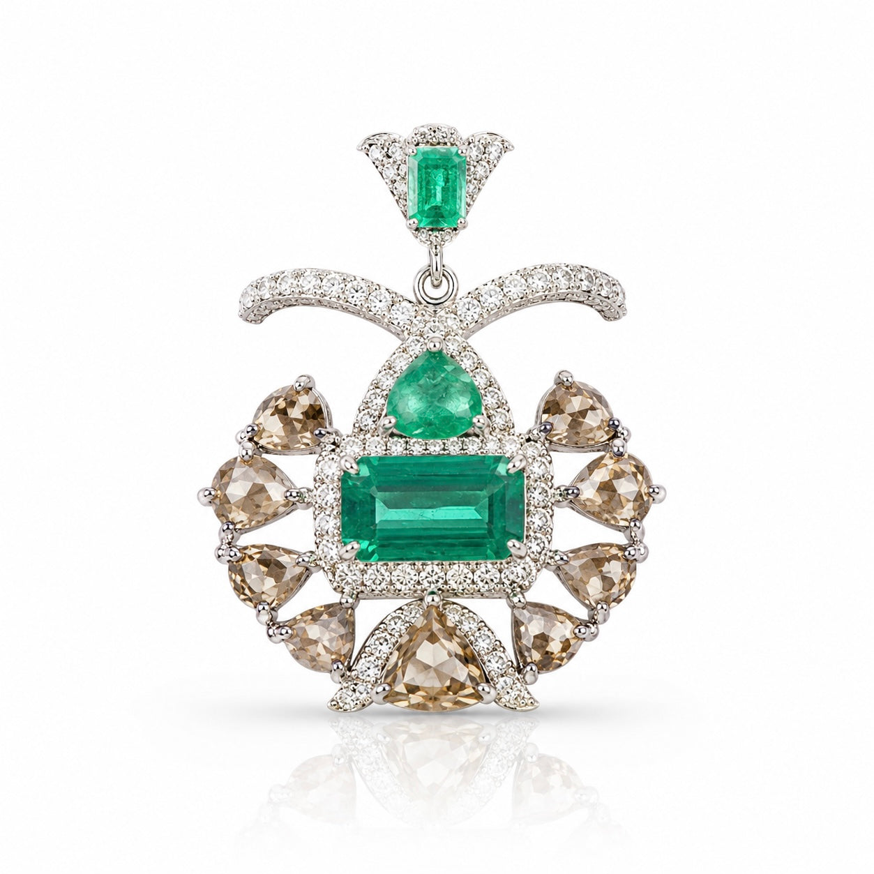 14K Gold Emerald & Diamond Ring