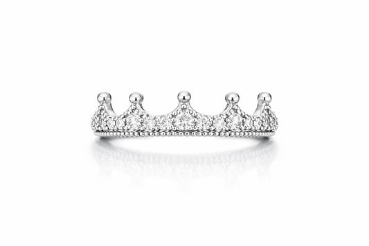 18K Gold Diamond Crown Ring